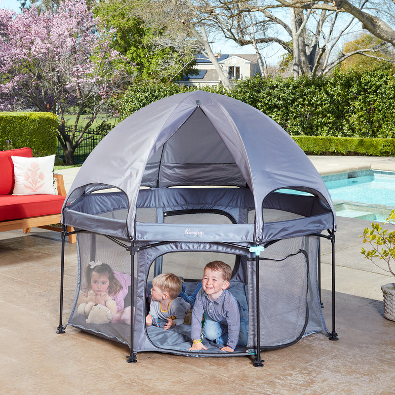 Load image into Gallery viewer, 69&quot; PlayPod Portable Playpen for Babies and Toddlers [Includes Dome] | Hiccapop
