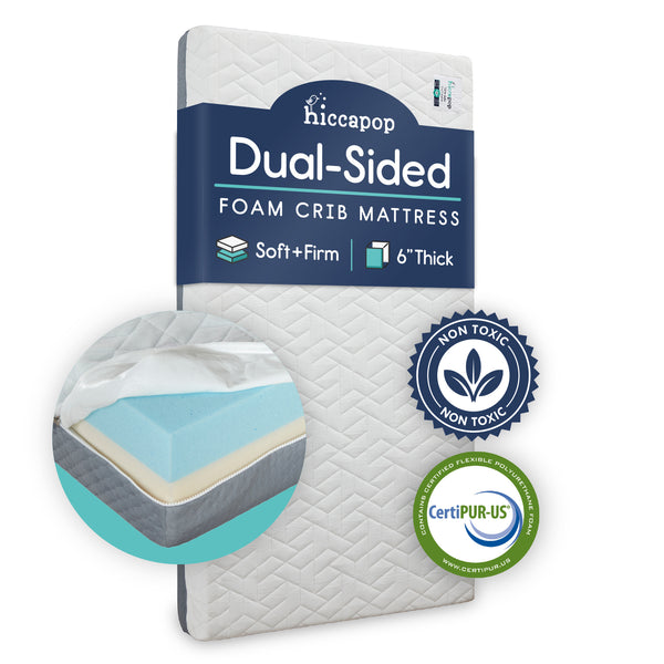 Dual-Sided Foam Crib Mattress Hiccapop hiccapop