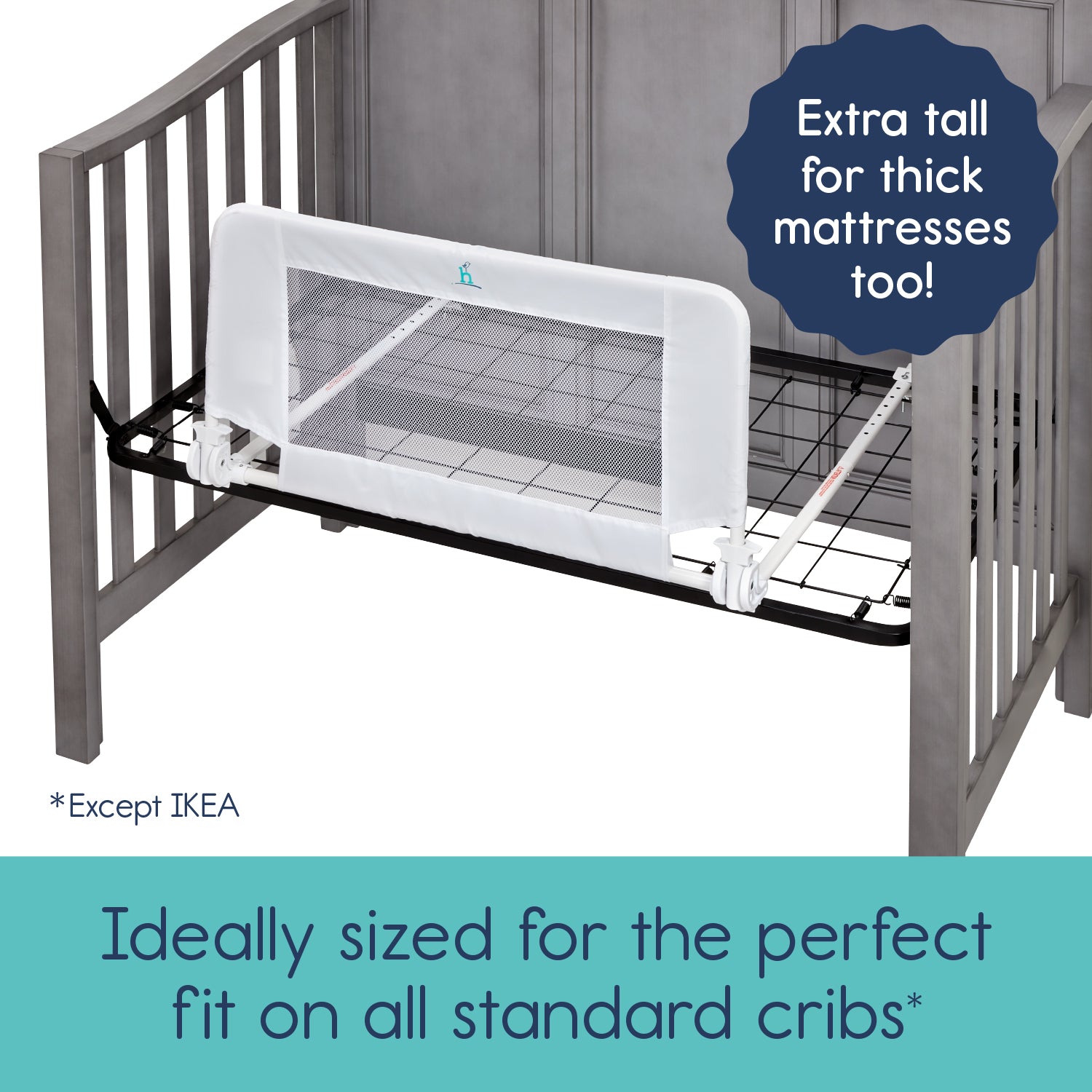 Convertible Crib Rail for Toddlers - hiccapop