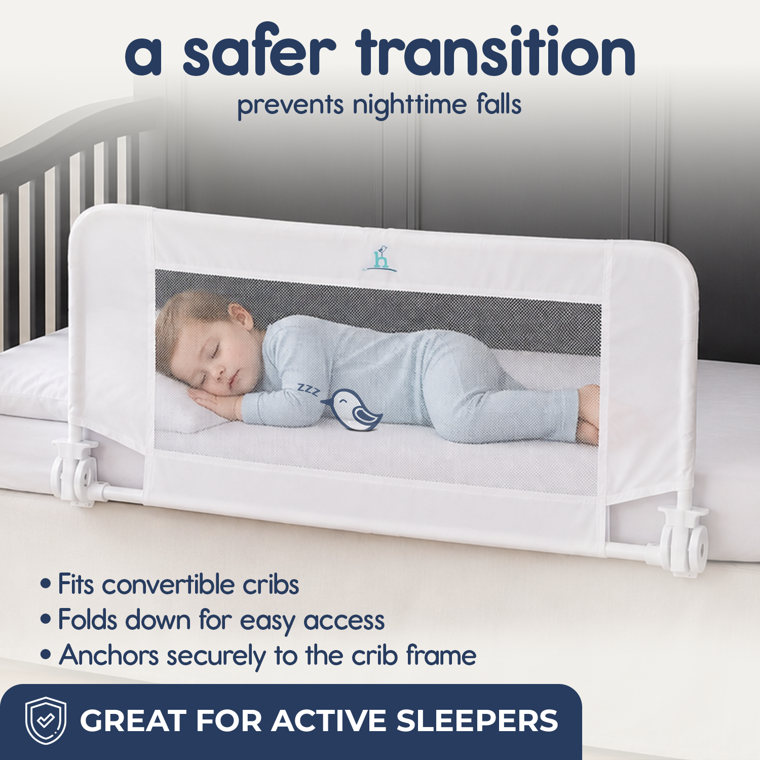 hiccapop Convertible Crib Toddler Bed Rail