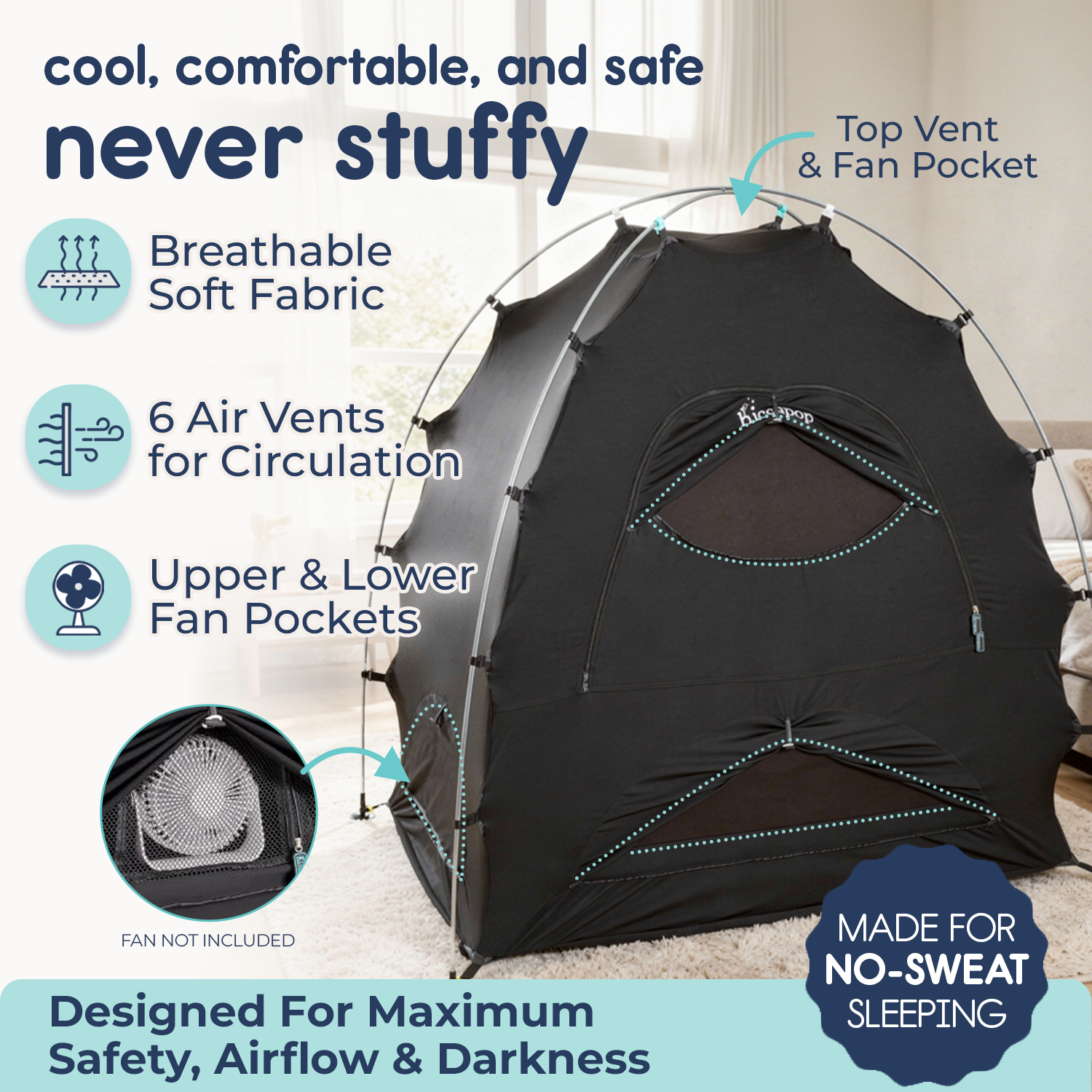 blackout tents for camping DayDreamer Blackout Tent for Pack 'n Play Pitch Black