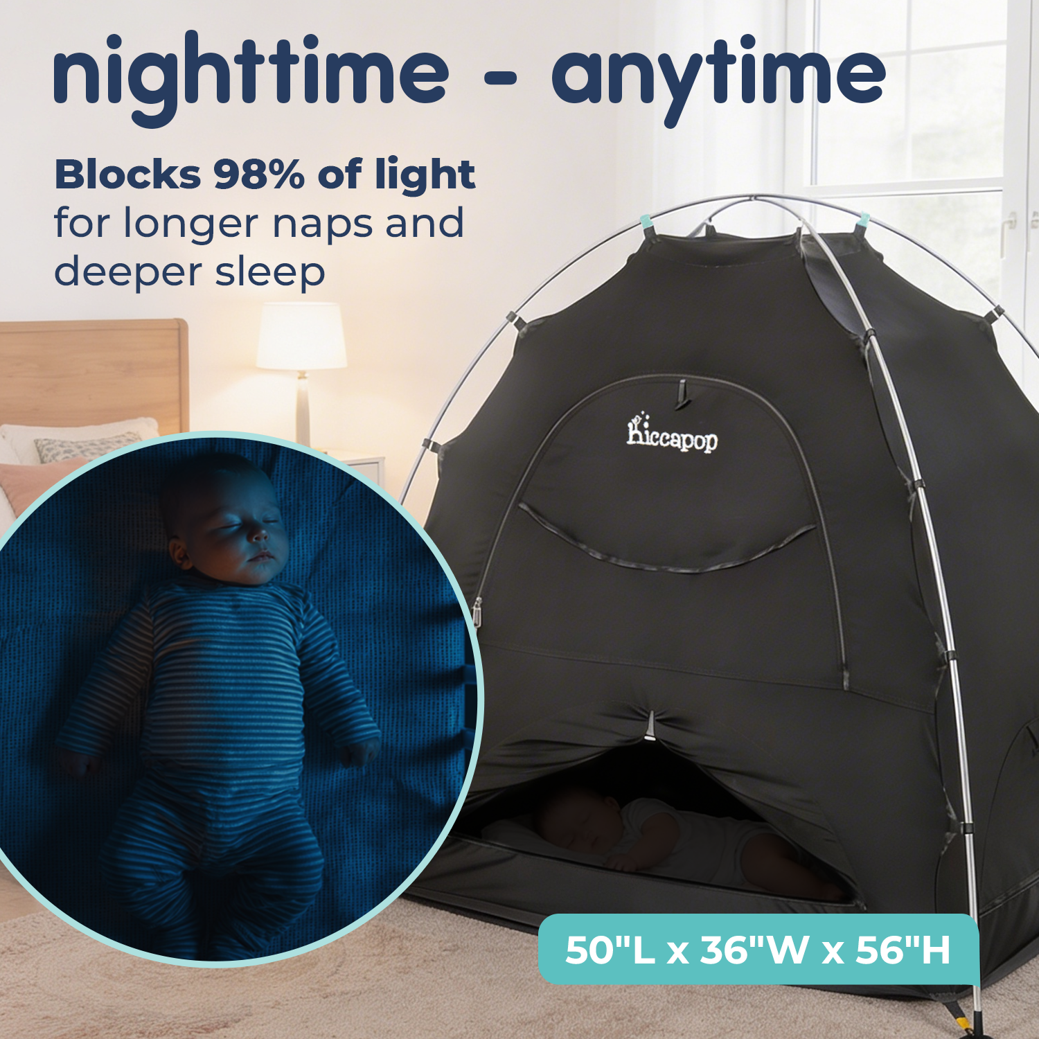 blackout sleep tent DayDreamer Blackout Tent for Pack 'n Play Pitch Black