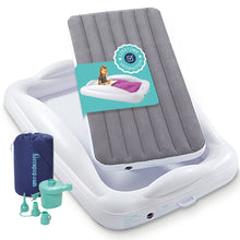 Load image into Gallery viewer, Inflatable Toddler Travel Bed with Safety Bumpers
