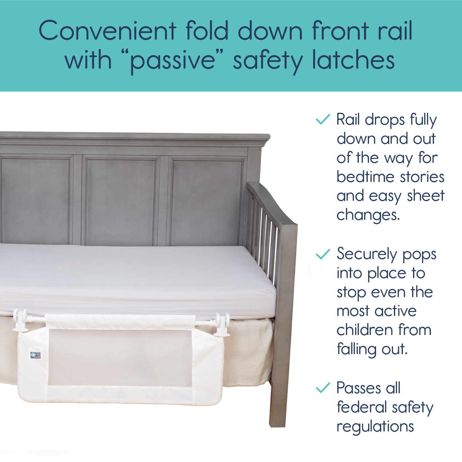 Bed rail for crib mattress sales