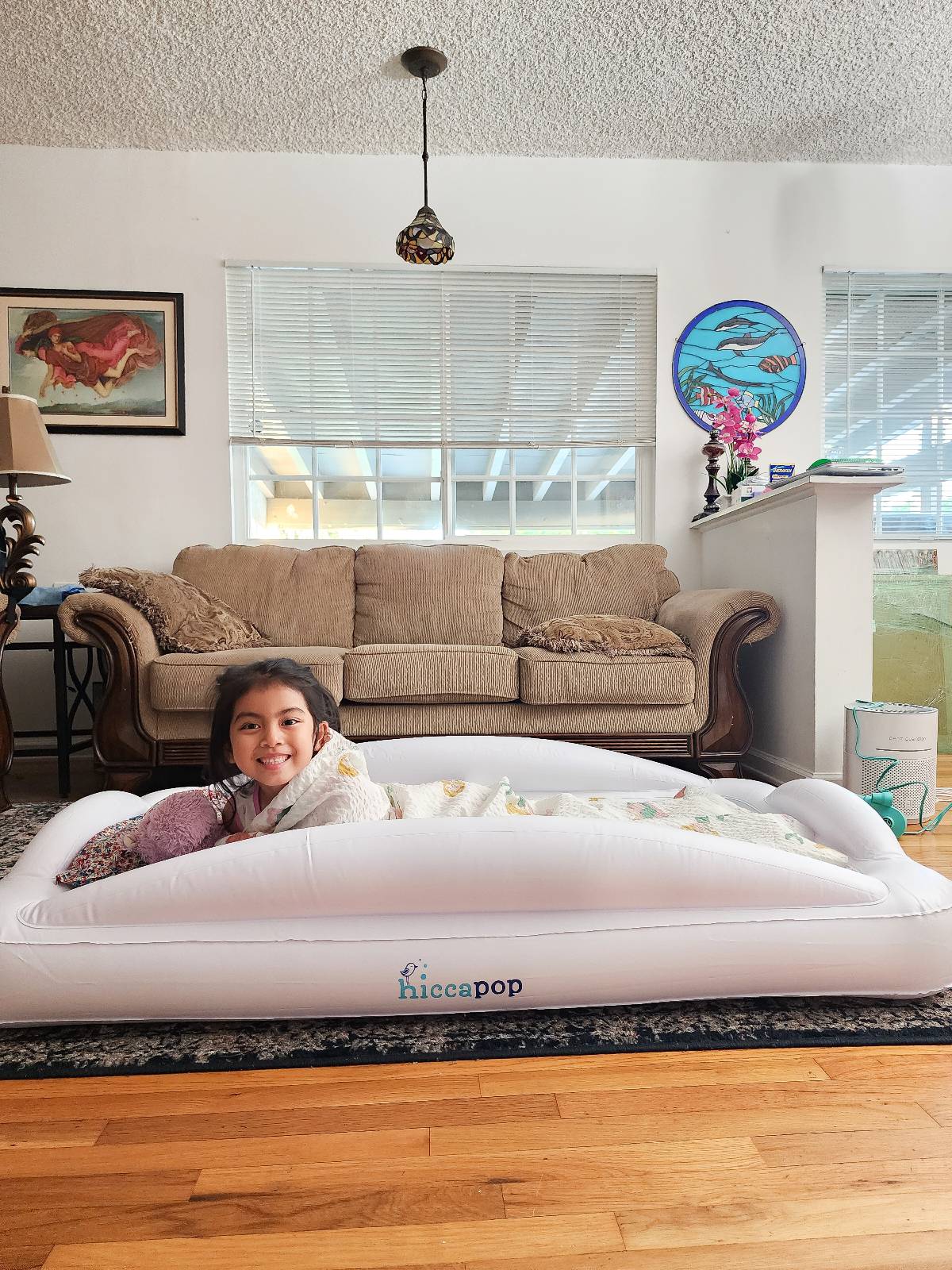 Inflatable Toddler Travel Bed with Safety Bumpers hiccapop hiccapop