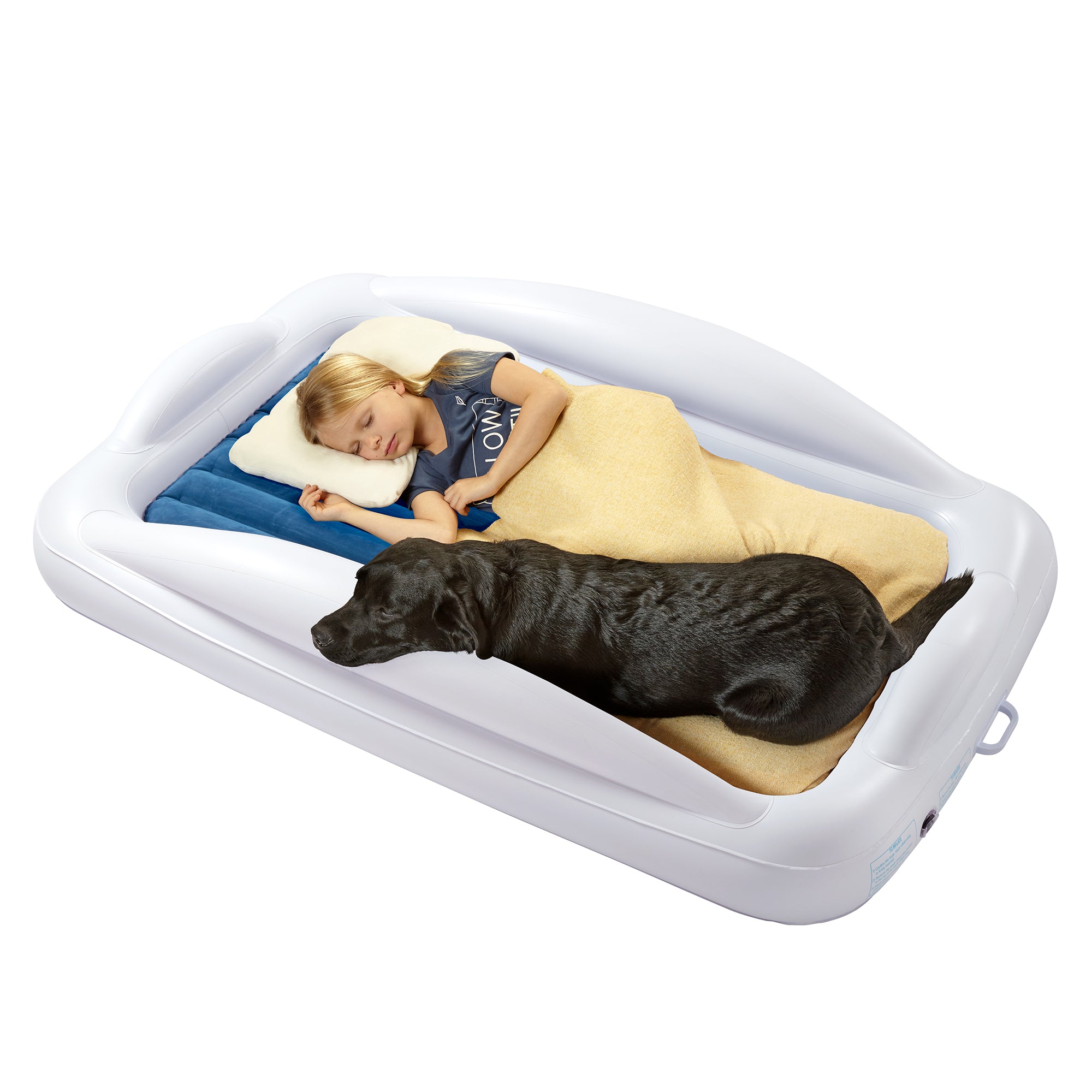 Inflatable Toddler Travel Bed with Safety Bumpers Hiccapop