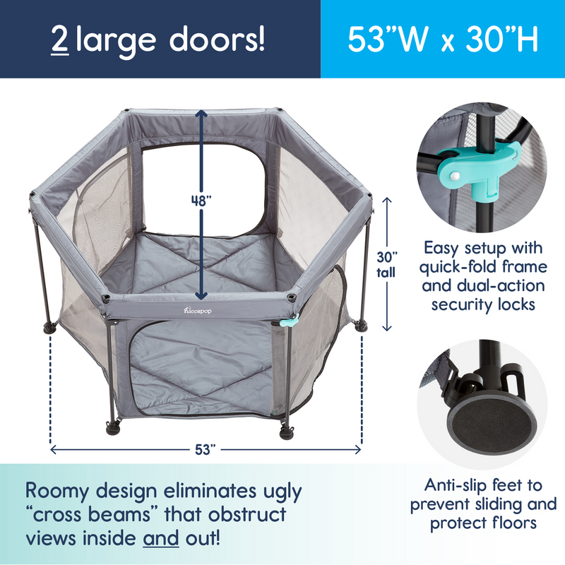 Load image into Gallery viewer, 53&quot; PlayPod Portable Playpen for Babies and Toddlers [Includes Dome] | Hiccapop.com
